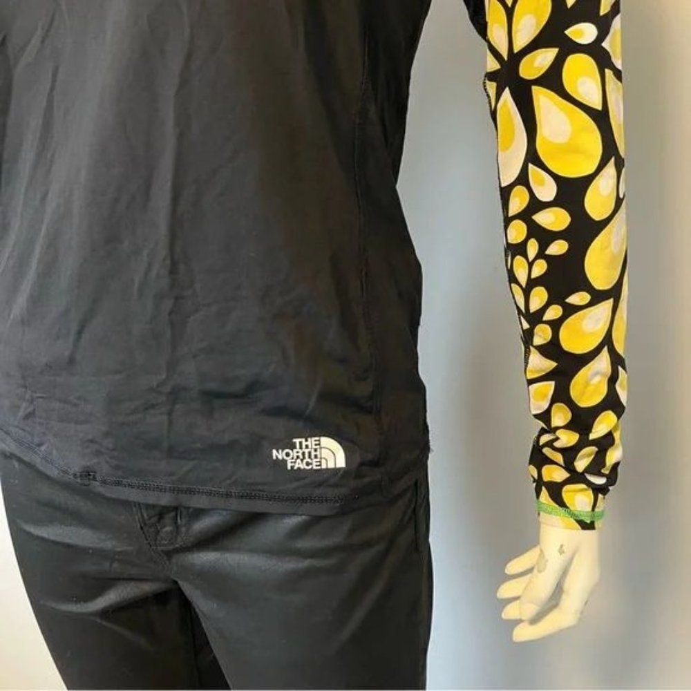 The North face Rash Guard top fro women size medium black and yellow - Picture 4 of 7